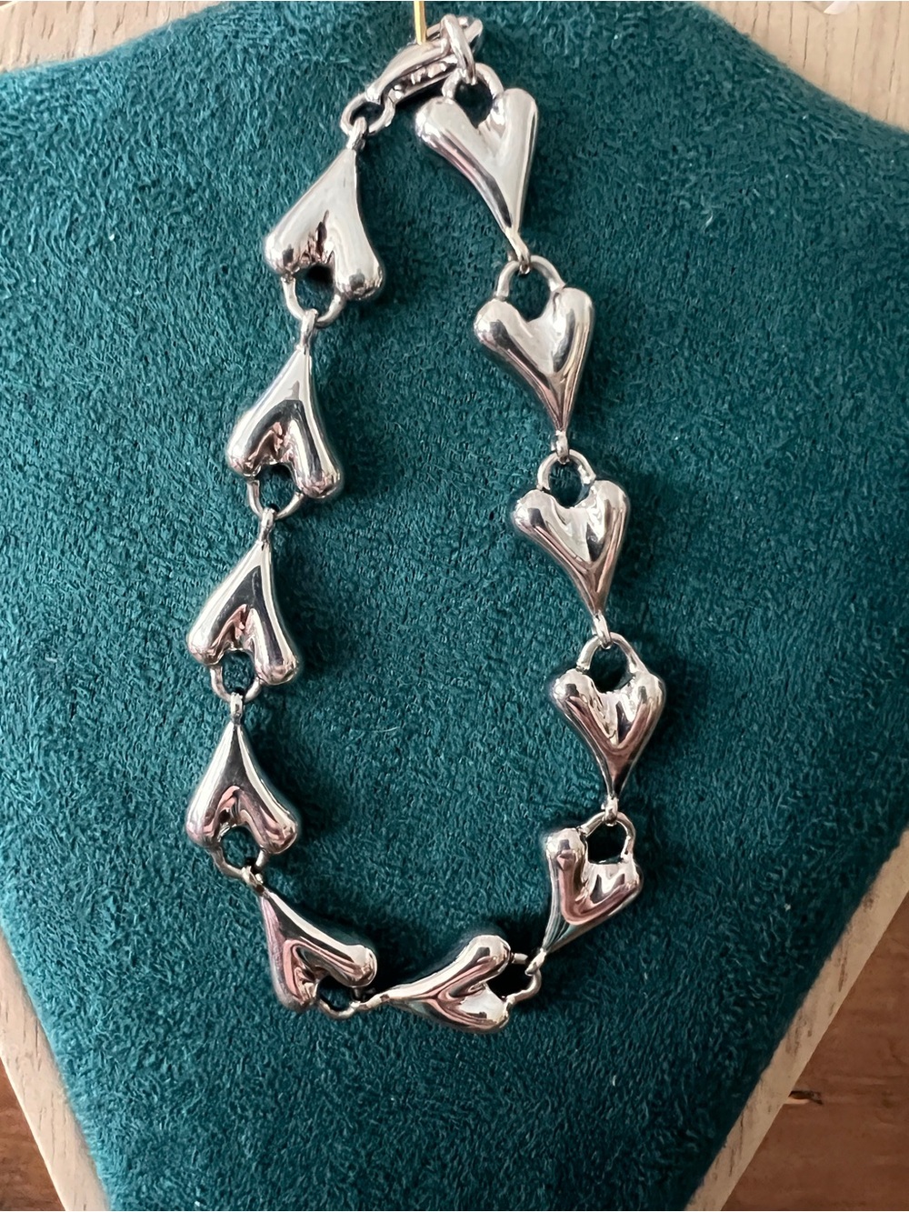 Robert Lee Morris Studio Sterling Puff Heart Bracelet